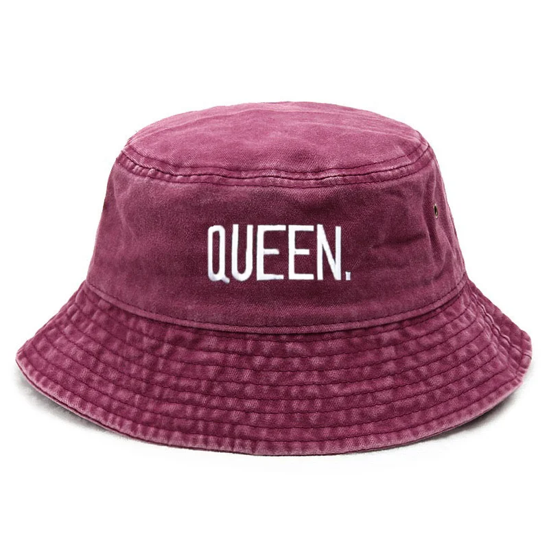 Bucket Hat Cotton - Aanpassen Koningin Gewassen Vintage Emmer Hoed