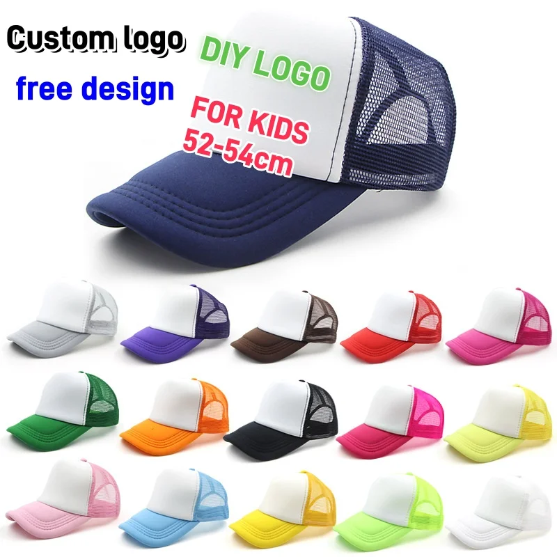 Visor Sun Hat - Kinderen verstelbare mesh trucker hoed aangepast